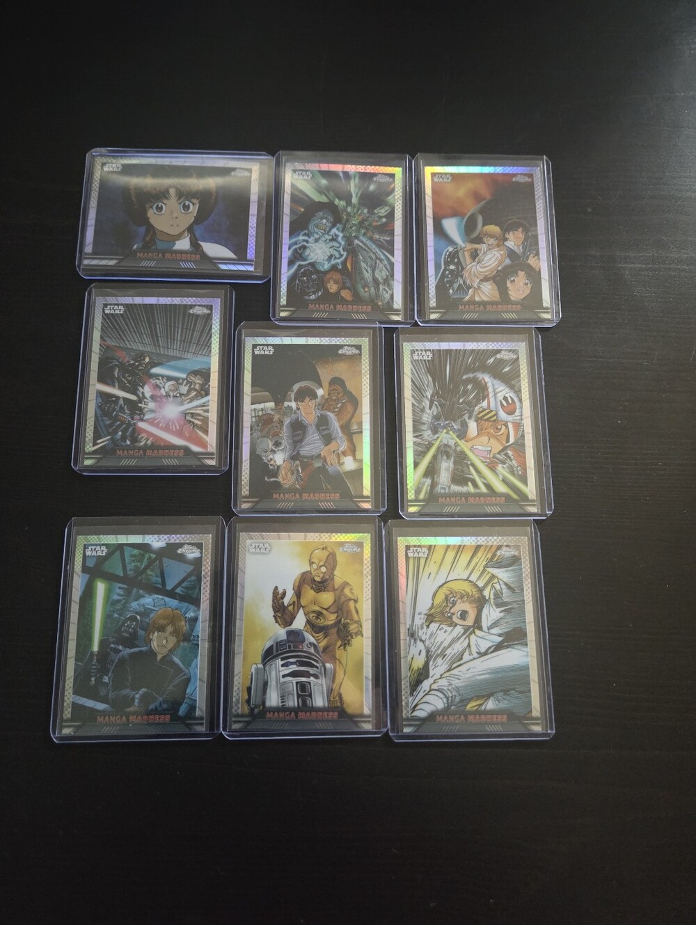 2023 Topps Chrome Star Wars Manga Madness Trading Cards Lot